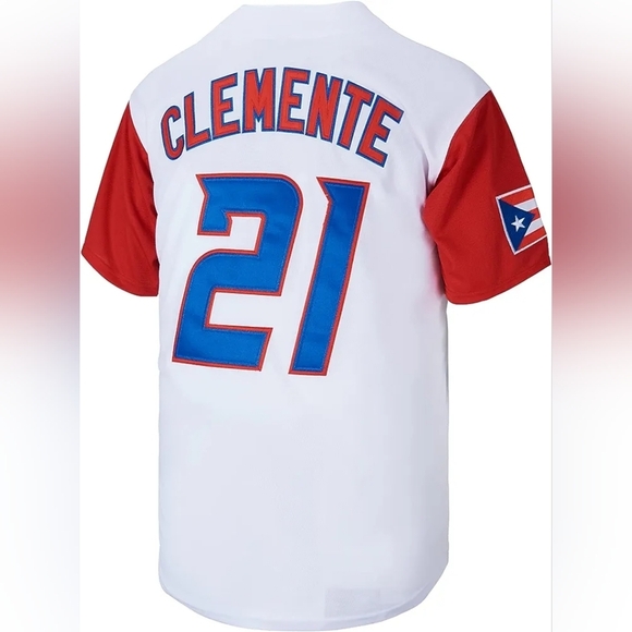 New w/ Tags Mens Roberto Clemente Puerto Rico Baseball Jersey Multiple S… - Picture 5 of 5